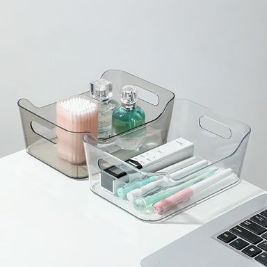 Organizador de Plastico Transparent Series Gris Transparente S