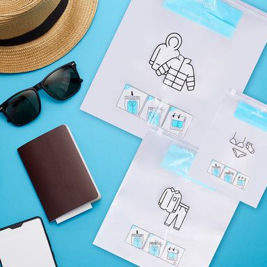 Bolsa de Almacenamiento con Sellado Al Vacío 3 Piezas Transparente