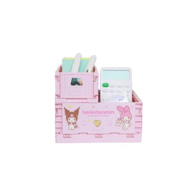 Organizador Plastico de Cesta Plegable Grande Serie Sanrio Rosa