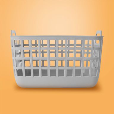 Cesta de Almacenamiento sin Tapa con Asa Serie Miniso Gris