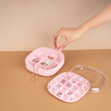 Organizador para Joyas con Tapa Serie Miniso Rosa
