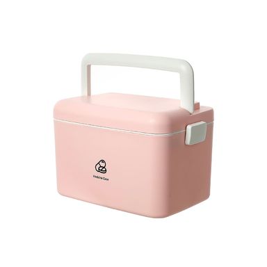 Organizador De Plastico Para Medicina De Dos Capas Rosa