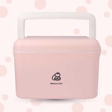 Organizador De Plastico Para Medicina De Dos Capas Rosa