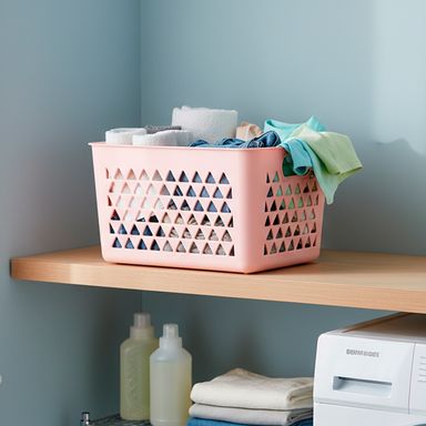 Cesta de Almacenamiento Grande Serie Miniso Rosa