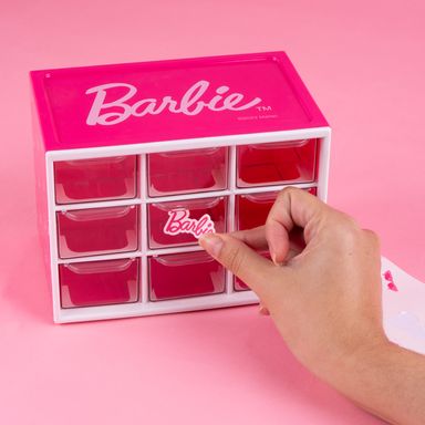 Gabinete de Almacenamiento de 9 Cajones Serie Barbie Rosa