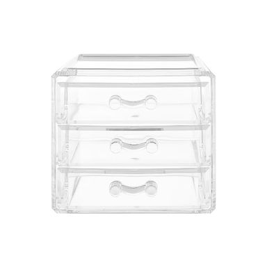 Organizador con 3 Cajones Pequeño Serie Miniso Transparente