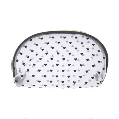 Cosmetiquera de Malla con Patrón de Corazones Serie Miniso