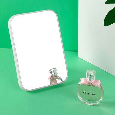 Espejo Rectangular Sencillo de Mesa Blanco