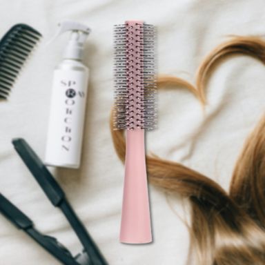 Cepillo Redondo para Cabello Cerdas de lgadas Rosado