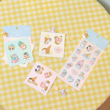 Stickers 3D 2 Hojas Serie Mofusand Ice Cream