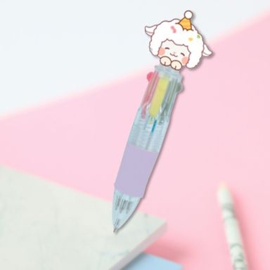 Esfero Retractil de 4 Colores Cici Sheep Serie Mini Family