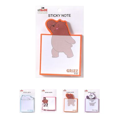 Set de Post It 4 Pequeñas Piezas Serie We Bare Bears Blanco