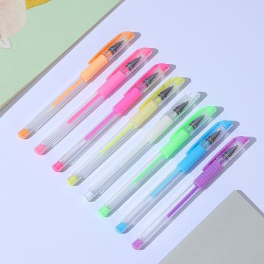 Paquete de Esferos de Gel 0.8 Mm Colores Pastel 8 Piezas