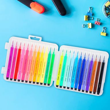 Paquete de Marcadores Lavables con Punta Suave 24 Colores