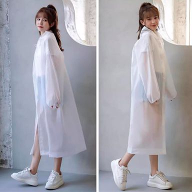 Impermeable para Adulto largo Blanco