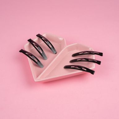 Set de Hebillas para el Cabello Negro 8 Pzas