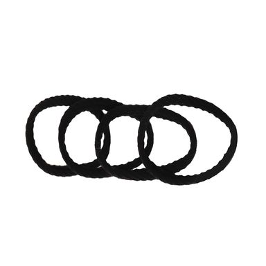 Moña para Cabello en Espiral Negro 4 Piezas