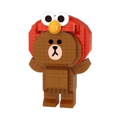 Bloques de Construccion Elmo y Marron Bear Serie Sesame Street