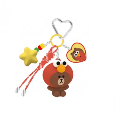 Llavero Luminoso Elmo y Brown Bear Line Friends Serie Sesame Street