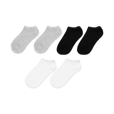 Medias para Mujer Medianas 3 Pares Negro Blanco Gris