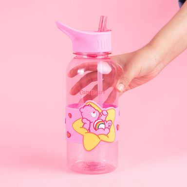Botilito con Pitillo y Funda 1000Ml Cheer Bear Rosa Serie Care Bears
