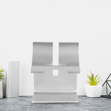 Soporte para Celular de Escritorio Pequeño Plateado