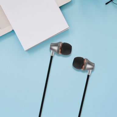 Audífonos con Funda en Forma de Capsula Negro