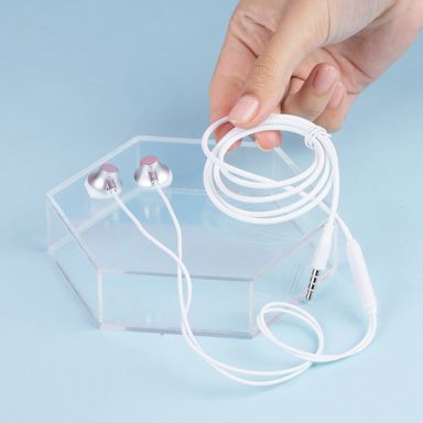 Audífonos con Control en Línea Serie Miniso Blanco