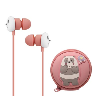 Audífonos con Estuche Serie We Bare Bears Rosa