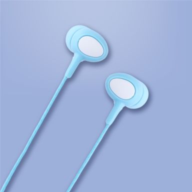 Audífonos de Cable 1.2 Mm Mediano Azul y Blanco