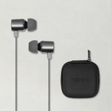 Audífonos de Cable Metálicos 1.2 Mm con Estuche Medianos Gris