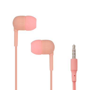 Audífonos de Cable con Estuche en Forma de Capsula Rosa