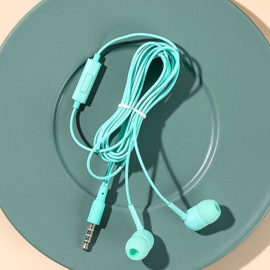 Audífonos de Cable con Estuche en Forma de Capsula Verde