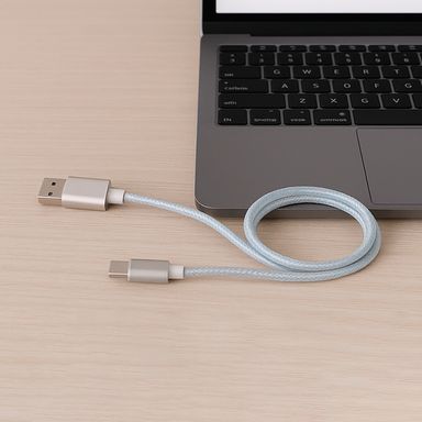 Cable de Carga Tipo C Serie Miniso Blanco