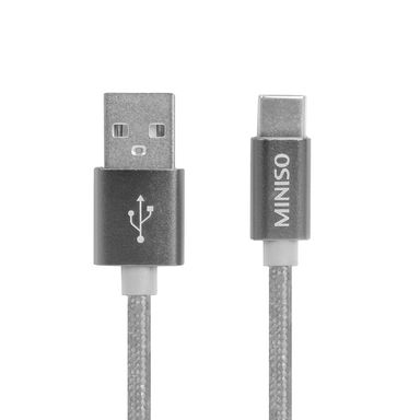 Cable de Datos Trenzado Tipo C 3A Plateado