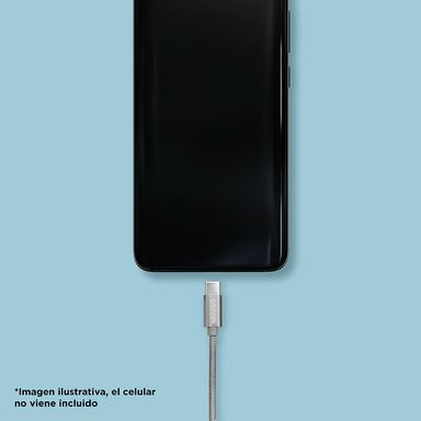 Cable de Datos Trenzado Tipo C 3A Plateado