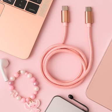 Cable de Carga Serie Miniso Rosa