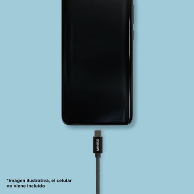 Cable de Datos Trenzado Tipo C 3A Serie Miniso Negro