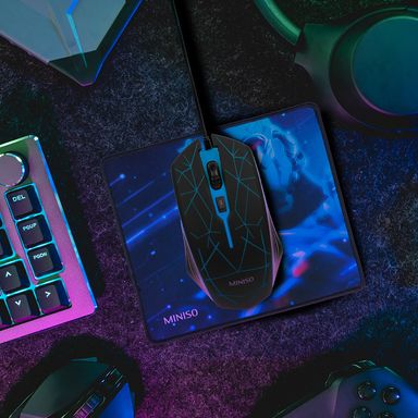 Set de Gaming Colorido Modelo X66 2 Piezas Negro