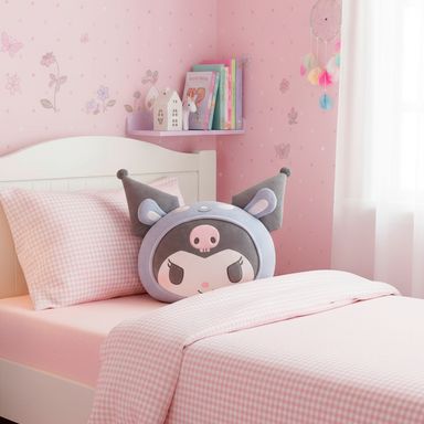 Almohada Cabeza de Kuromi Serie Sanrio