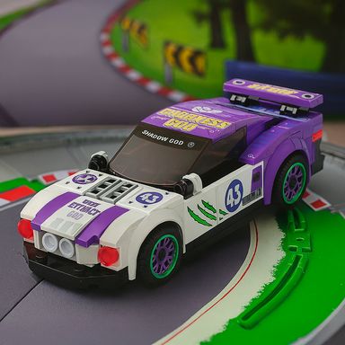 Coche de Carreras 3 en 1 Bloques de Construccion 001 Serie Miniso Morado