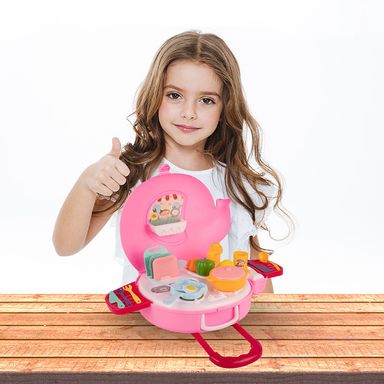 Juego de Cocina Maleta de Elefante Mediana Rosa