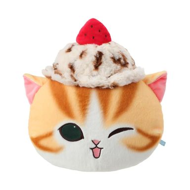Almohada Cabeza de Gato Serie Mofusand Ice Cream Naranja