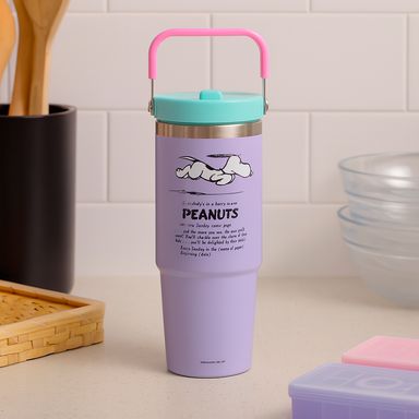 Vaso con Asa y Tapa 880 Ml Snoopy Serie Snoopy Colorful Vintage