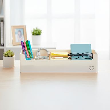 Organizador Apilable Rectangular Serie Miniso Beige