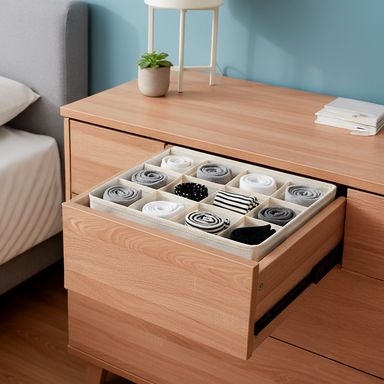 Organizador de Tela con 16 Compartimentos Serie Miniso Beige