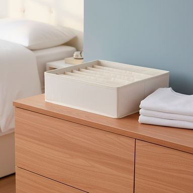 Organizador de Tela con 8 Compartimentos Serie Miniso Beige