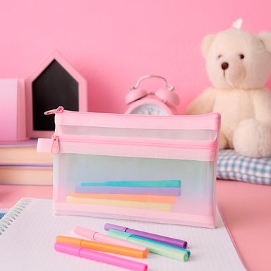 Caruchera de Malla con Doble Capa A6 Serie Miniso Degradado Rosa