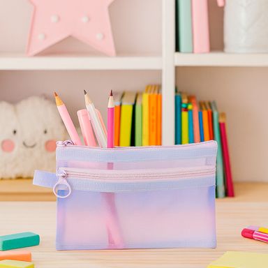 Caruchera de Malla con Doble Capa A6 Serie Miniso Degradado Morado