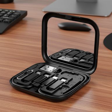 Organizador de Cables de Carga Serie Miniso Negro